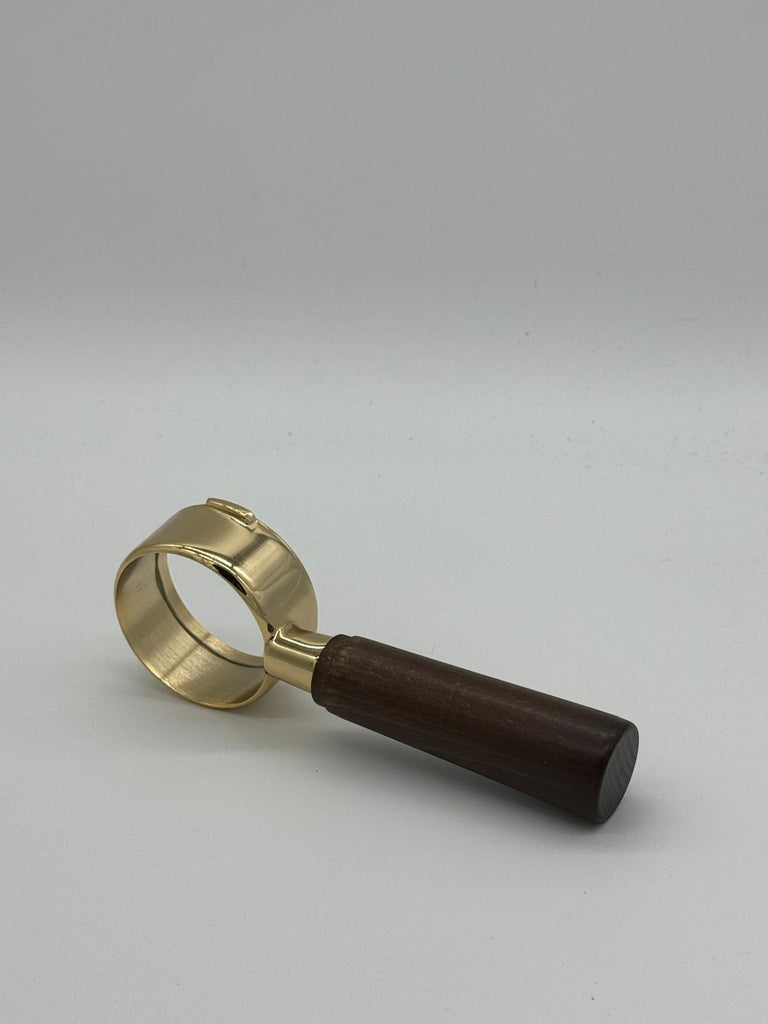 Bottomless Portafilter Brass- Complete Wood Handle MPB-101B